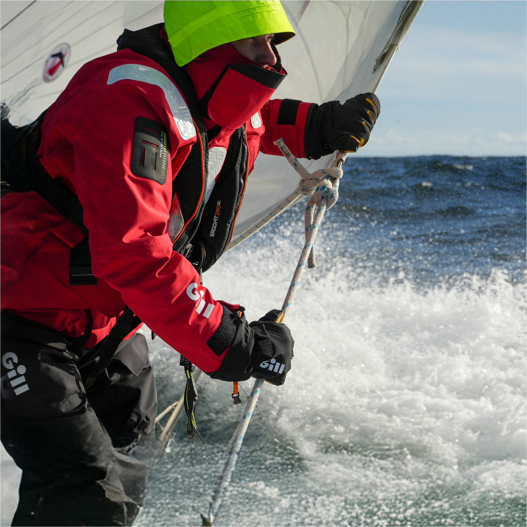 2026 Gill OS1 Ocean Jacket OS14J - Red
